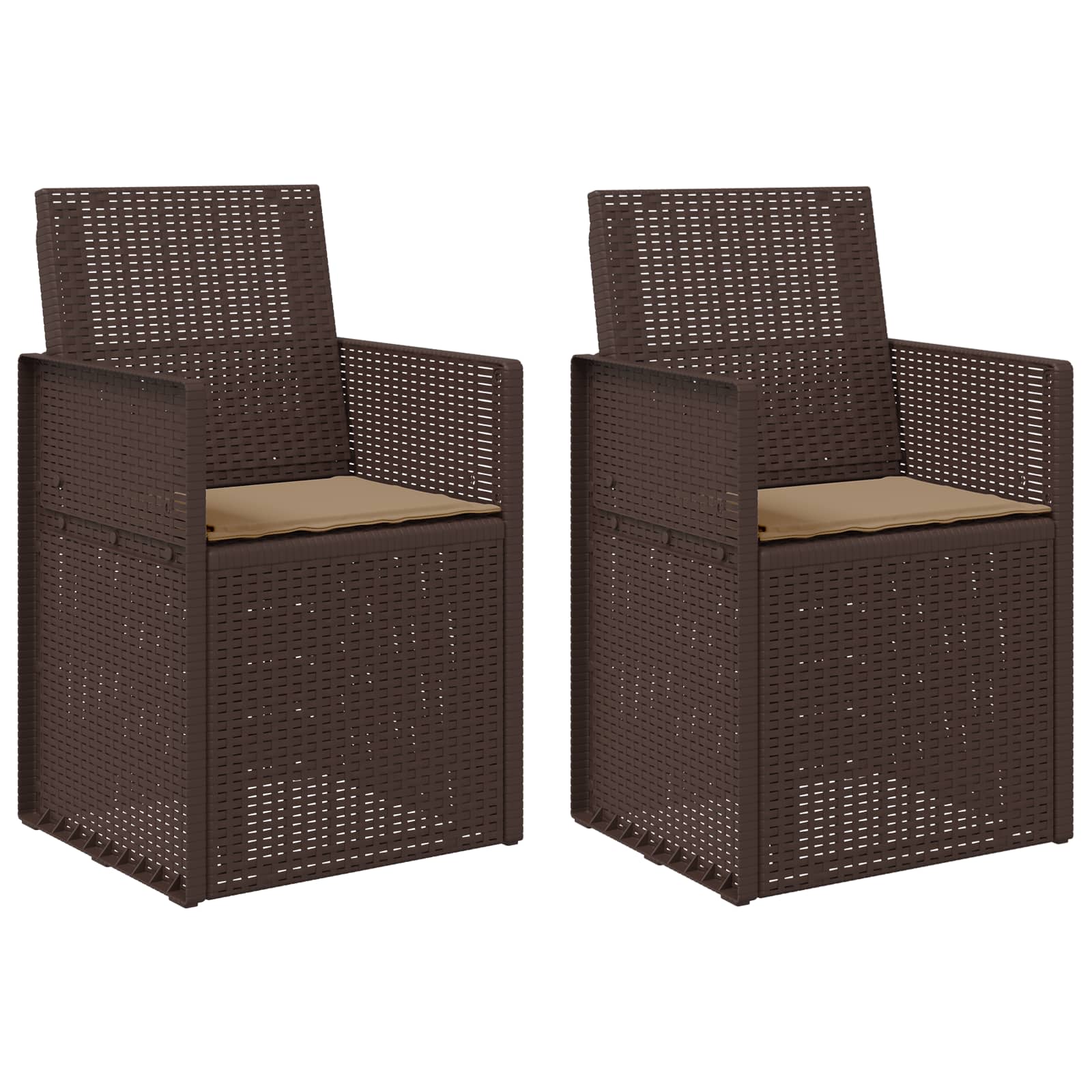 Cadeiras de jantar para jardim 2 unid. PP