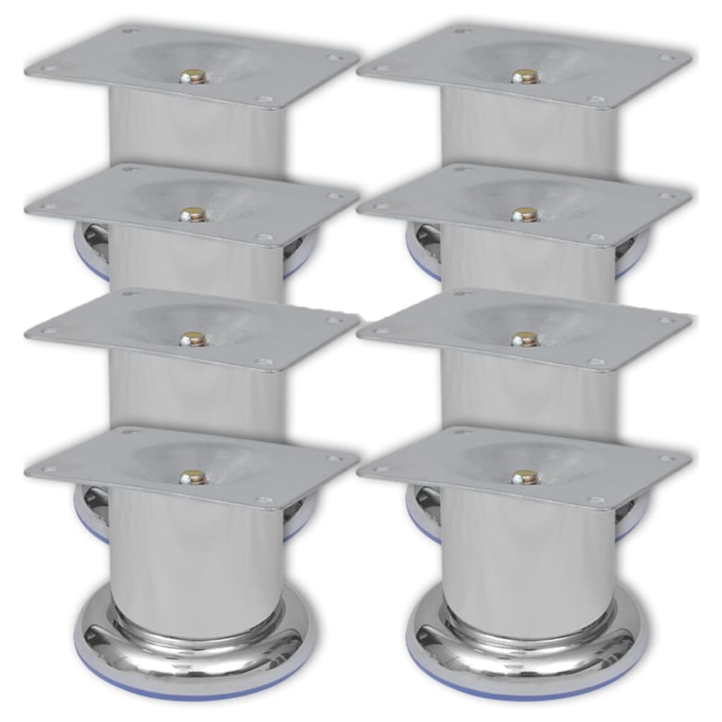 Pés para sofá redondos 8 pcs 60 mm cromado