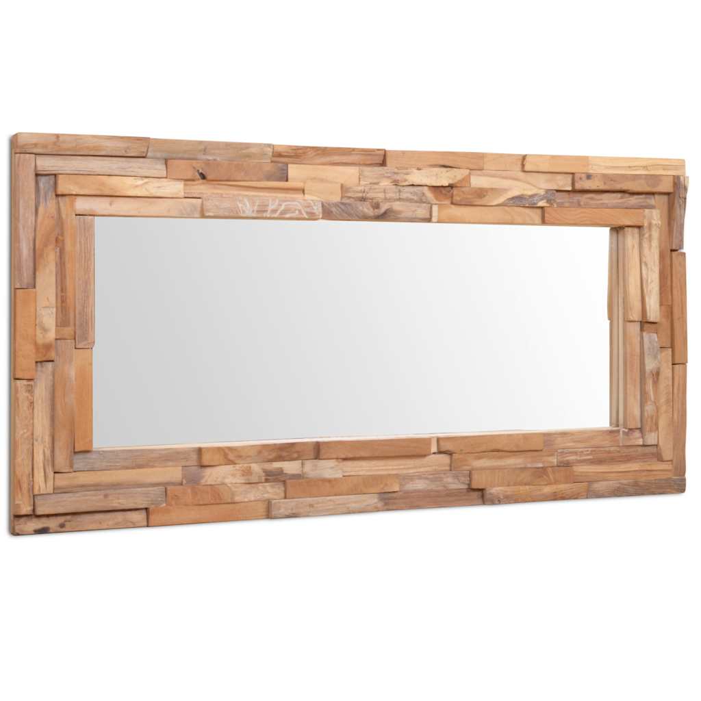 Espelho decorativo em teca 120x60 cm retangular