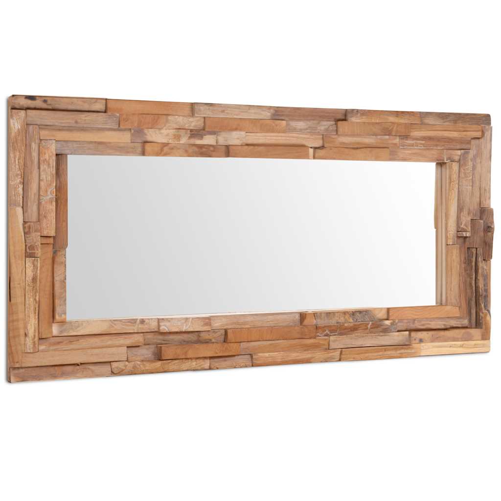 Espelho decorativo em teca 120x60 cm retangular