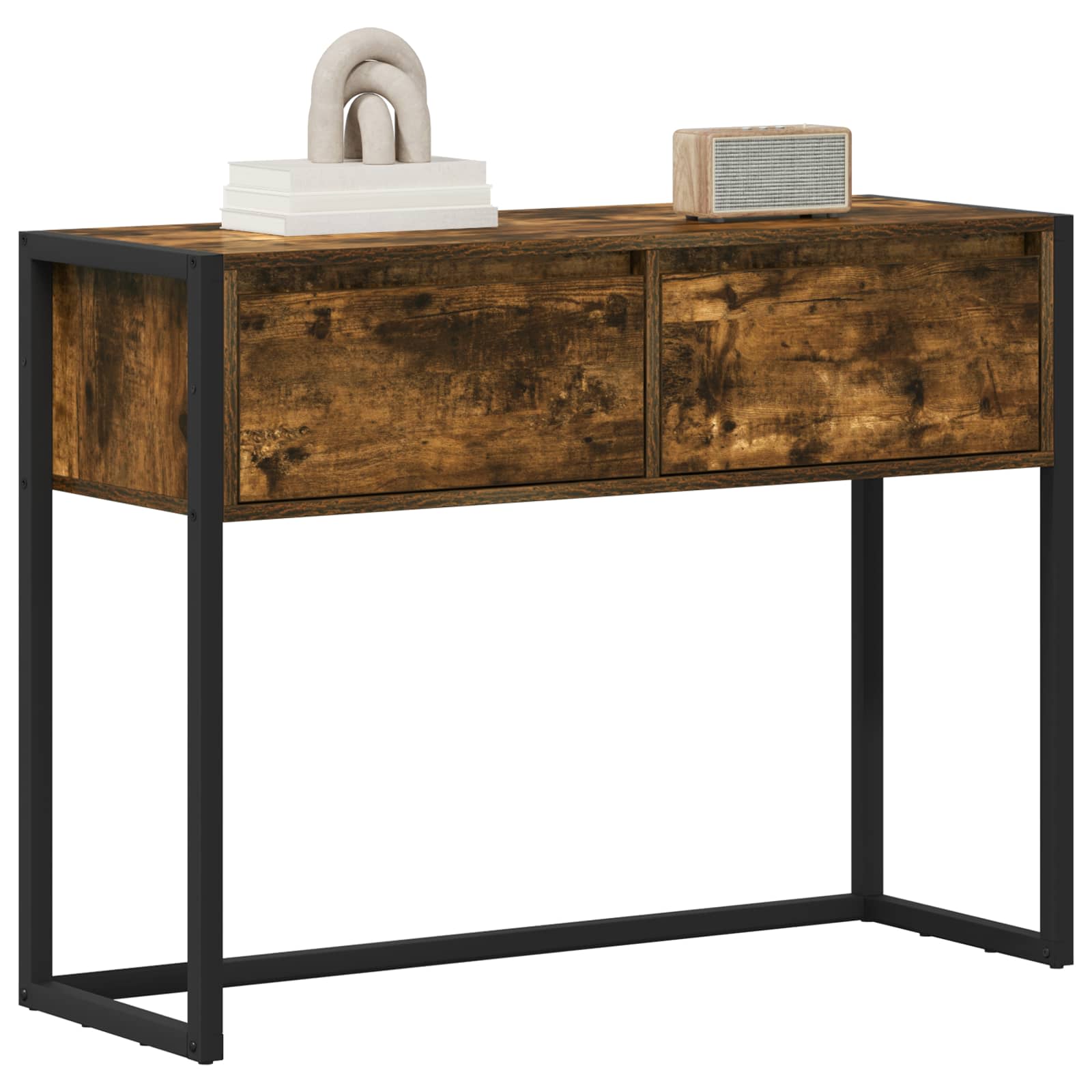 Mesa de apoio carvalho fumê 100 x 36 x 75 cm
