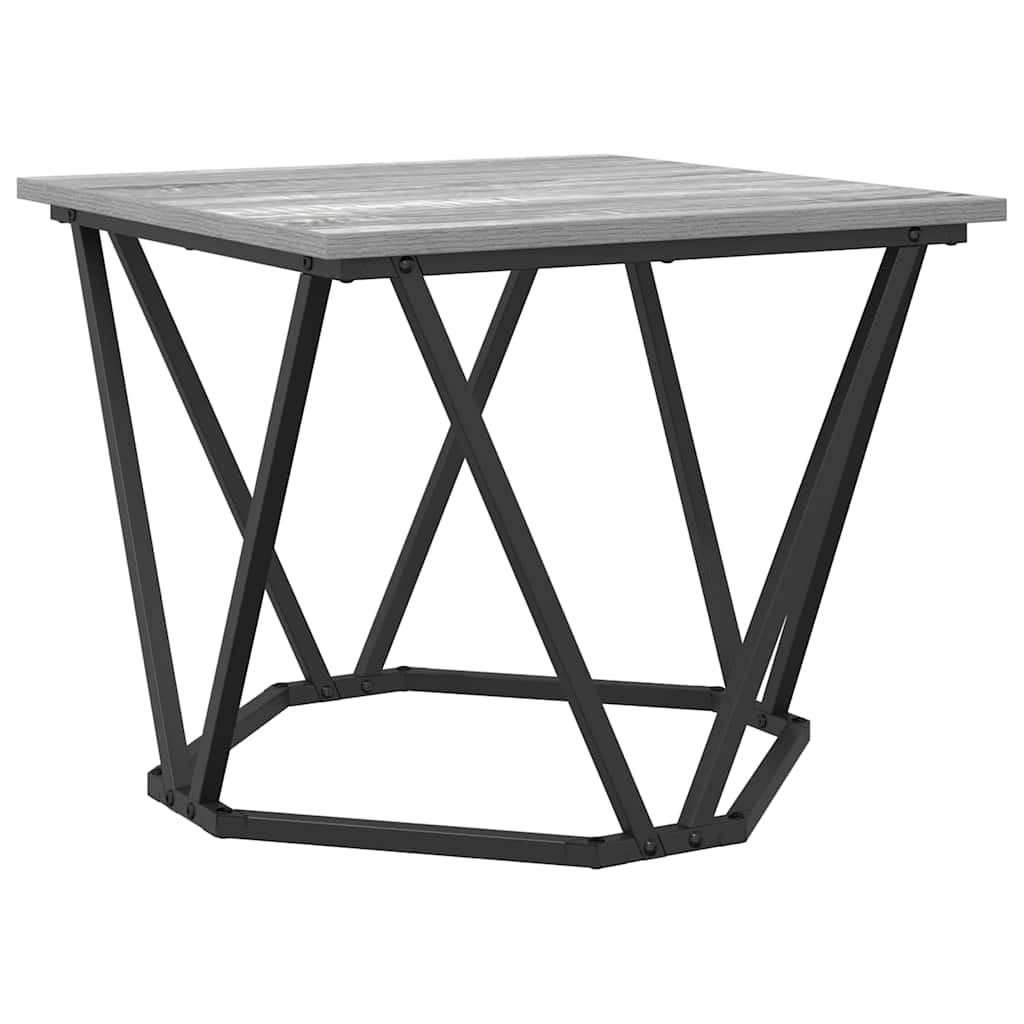 Mesa de centro 3 unid. cinza sonoma 50 x 50 x 40 cm