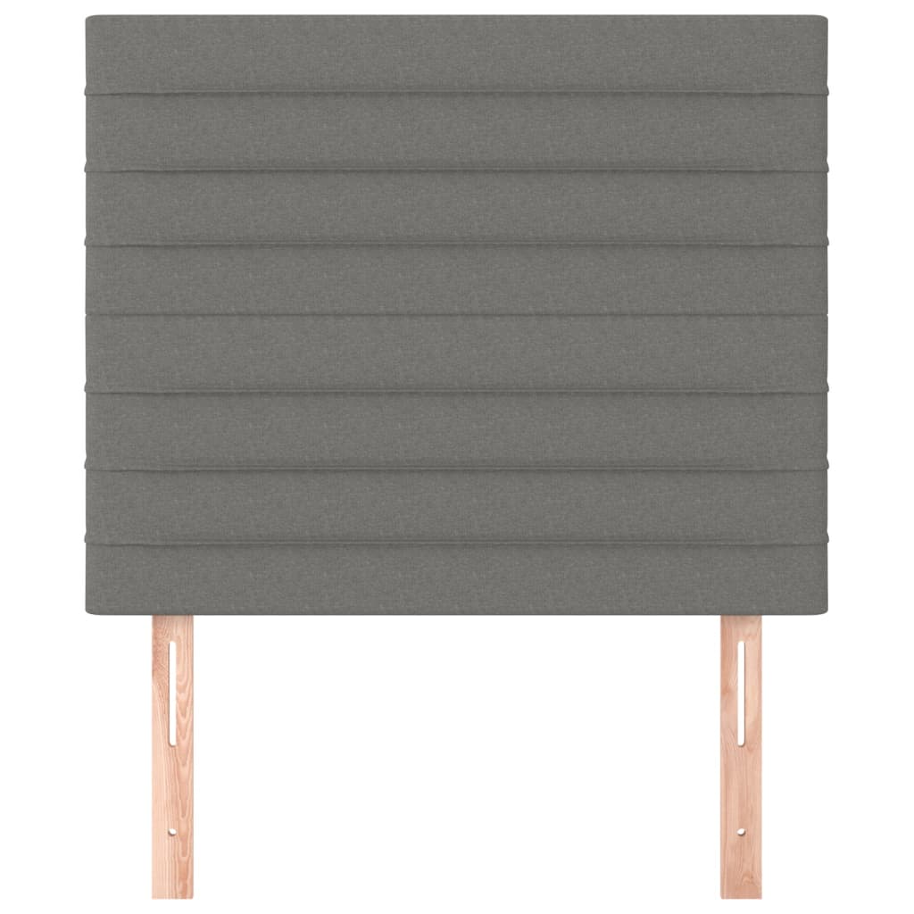 Cabeceira cinza escuro 90x5x118/128 cm tecido
