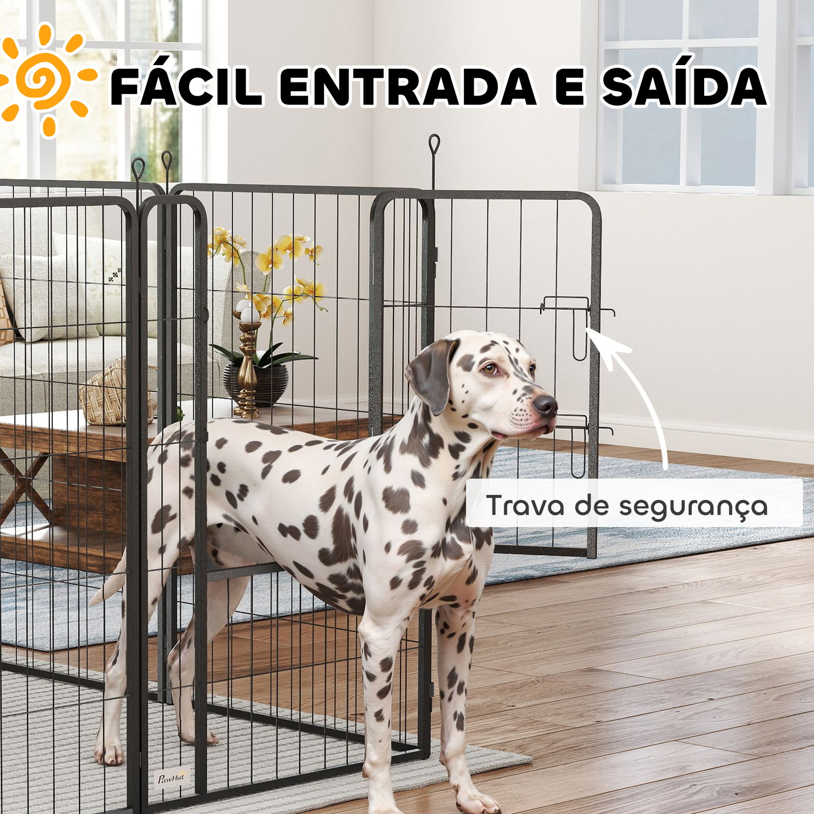 Parque para cães de 8 painéis 68x100 cm parque dobrável para cães médios com portas fecho e estacas preto