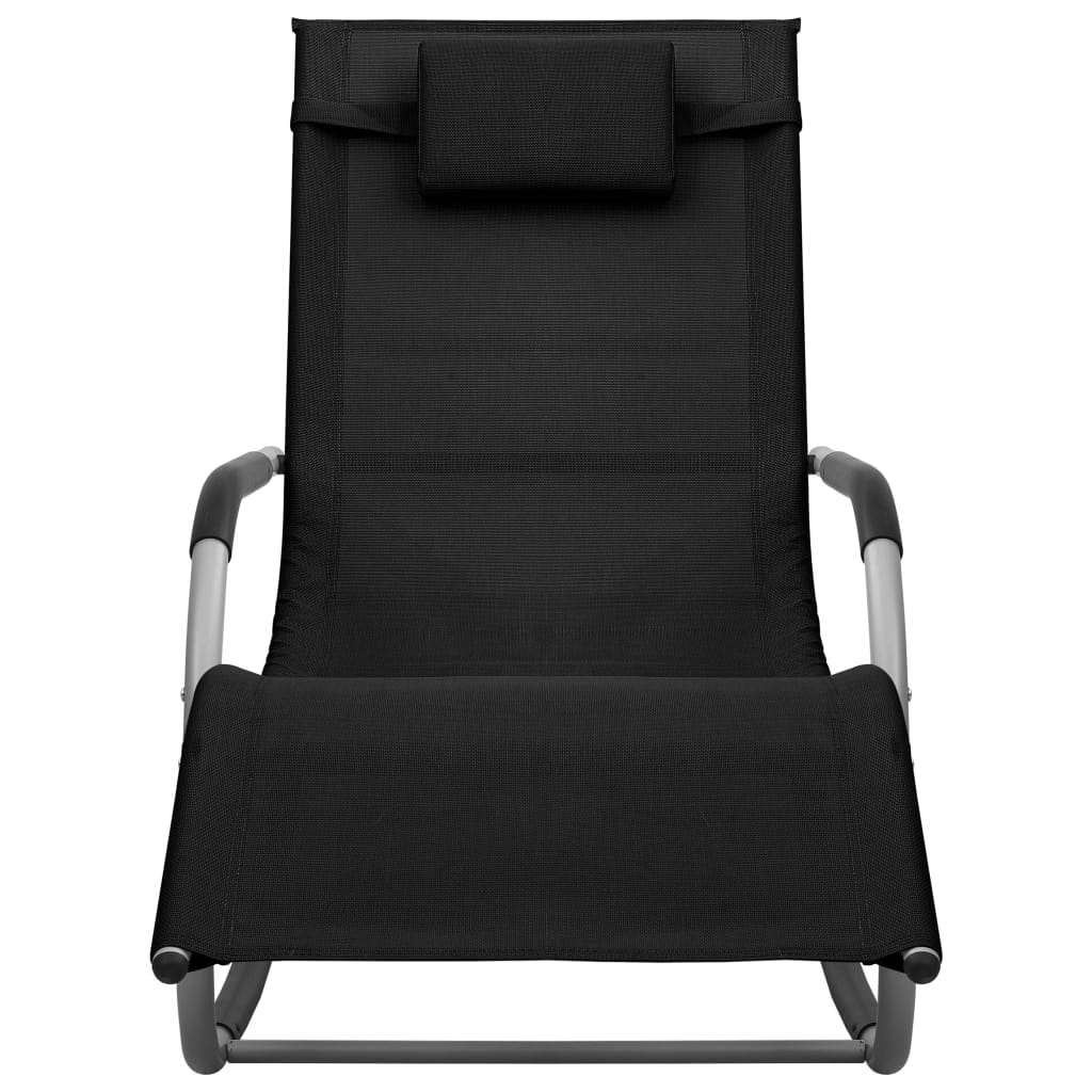 Espreguiçadeiras 2 pcs textilene cor preto e cinzento