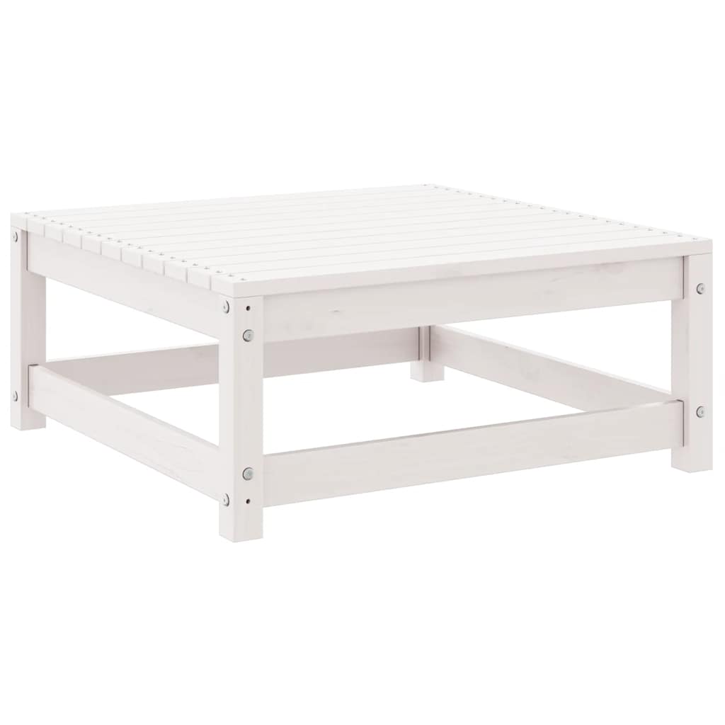 2 Pcs conjunto lounge de jardim pinho maciço branco