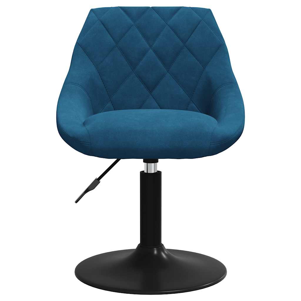 Cadeira de jantar veludo azul