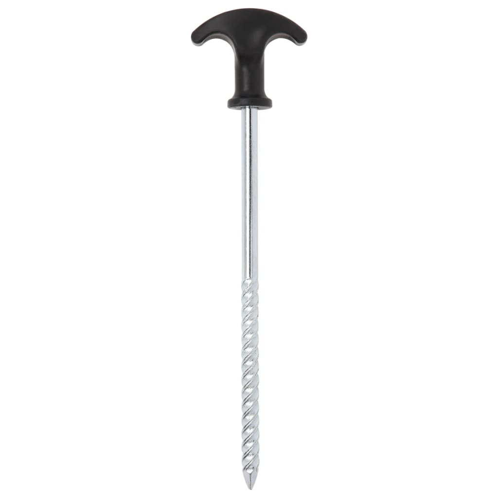 Estacas para tenda 24 pcs 20 cm ø7 mm aço galvanizado