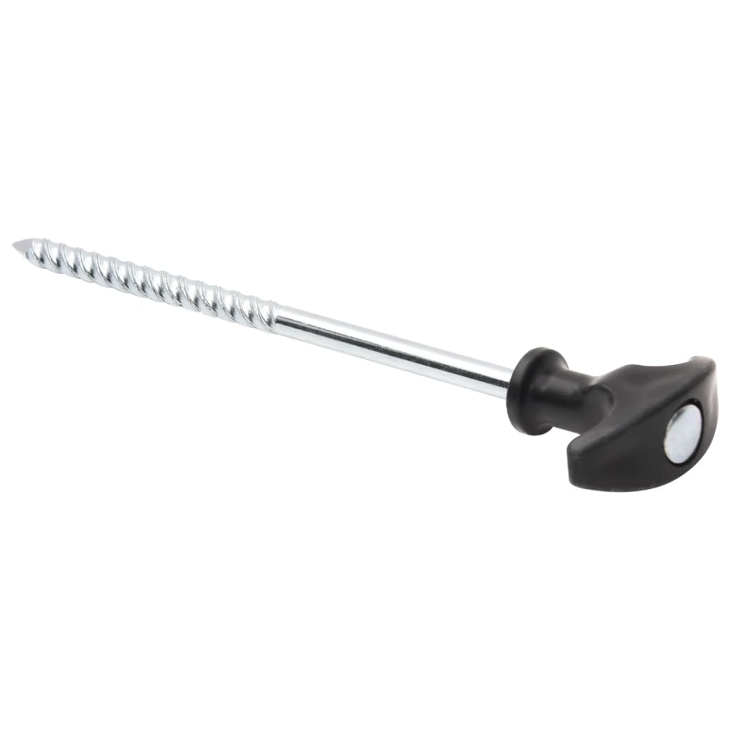 Estacas para tenda 24 pcs 20 cm ø7 mm aço galvanizado
