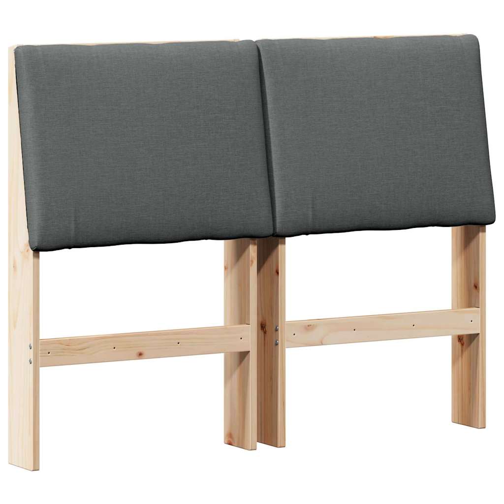 Cabeceira estofada cinza escuro 135 cm