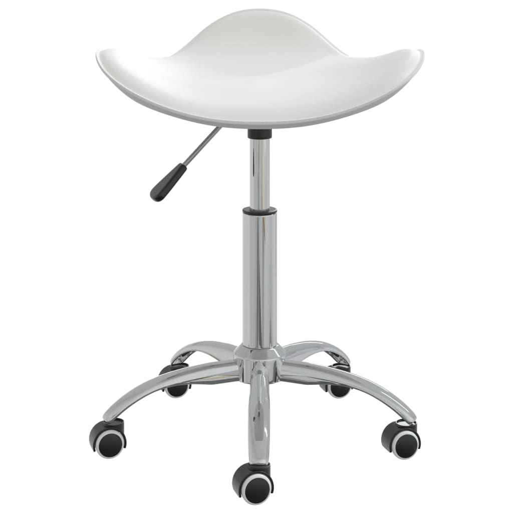 Cadeira de jantar giratória couro artificial branco