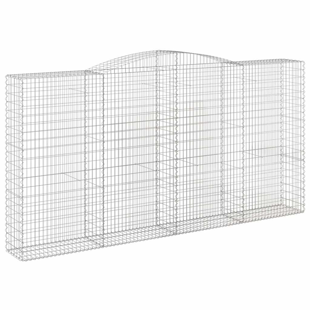Cestos gabião arqueados 10 pcs 400x50x200/220 ferro galvanizado