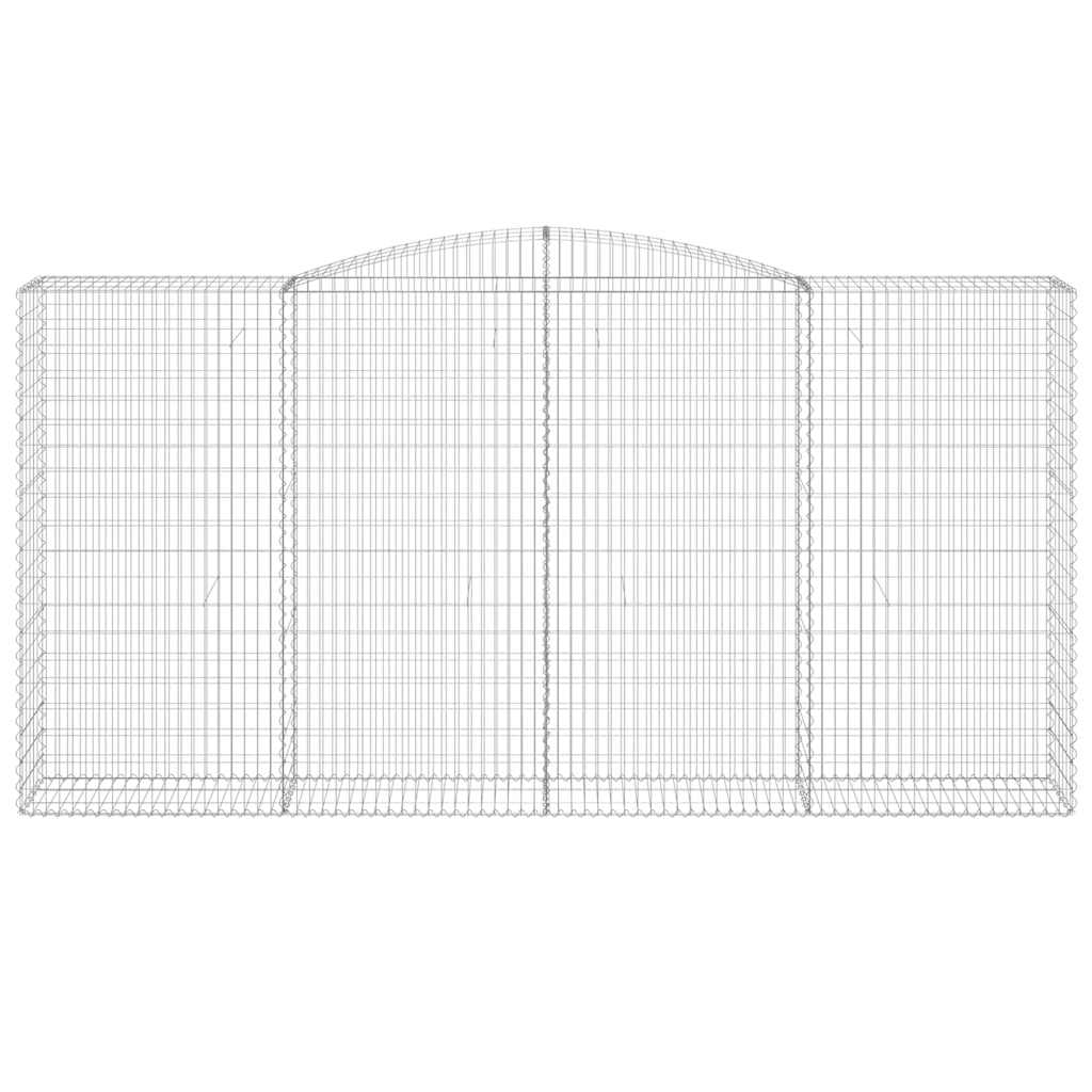 Cestos gabião arqueados 10 pcs 400x50x200/220 ferro galvanizado