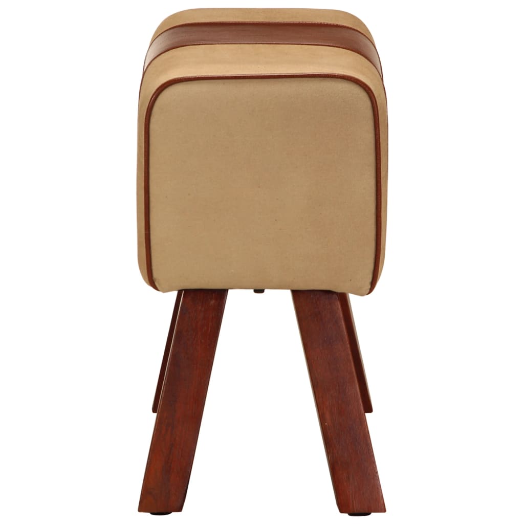 Boque de ginásio 58 cm couro genuíno castanho/mangueira maciça