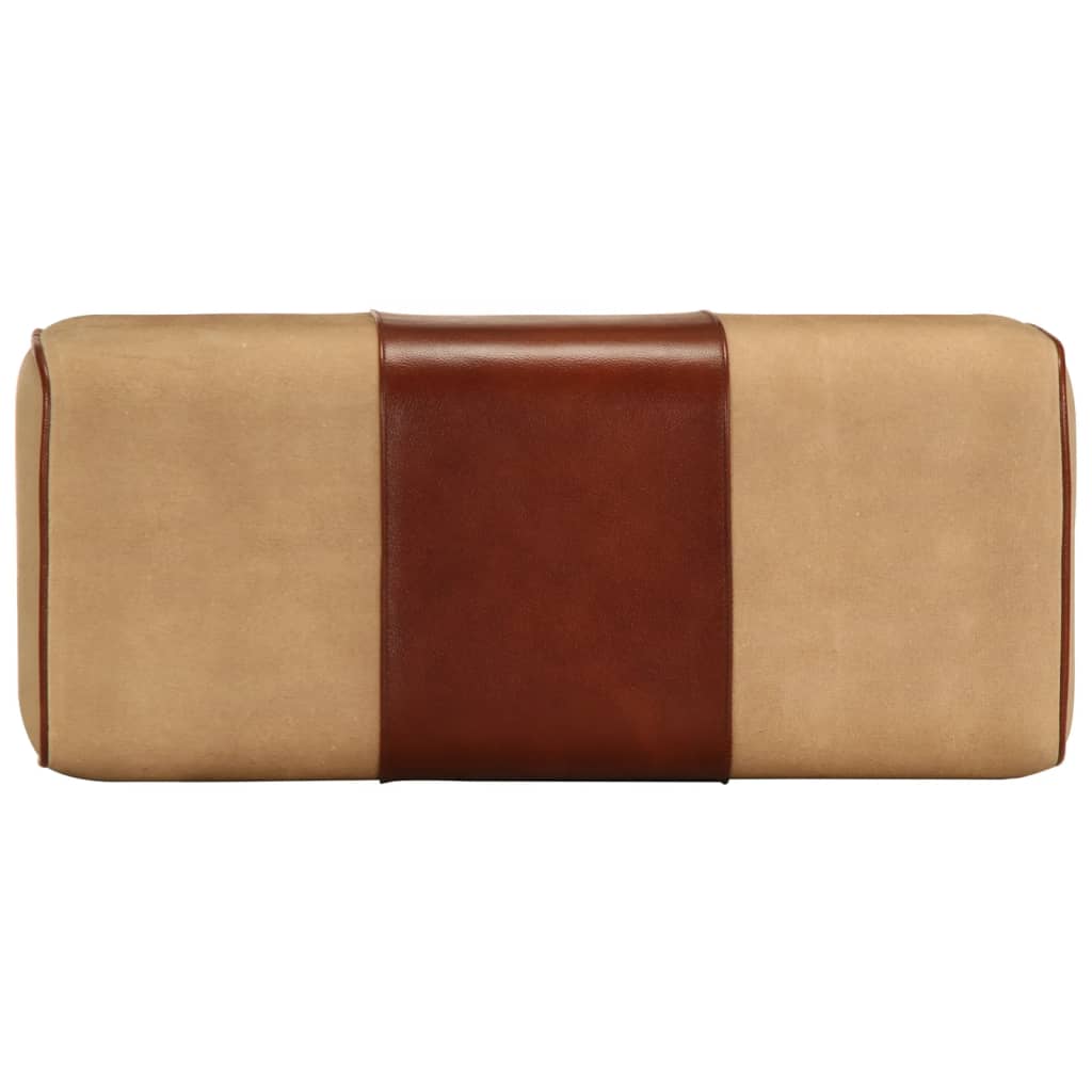 Boque de ginásio 58 cm couro genuíno castanho/mangueira maciça
