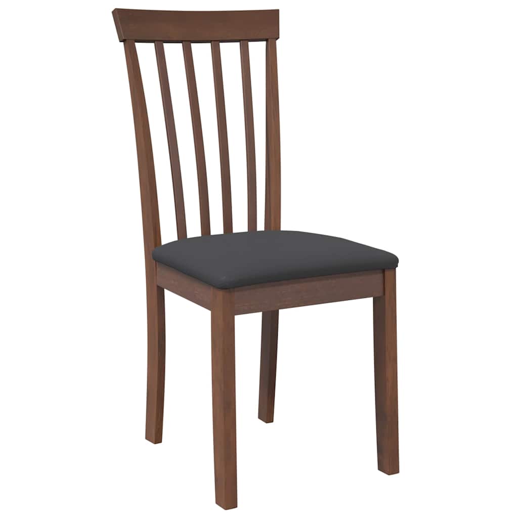 Cadeiras de jantar com almofadões 2 pcs madeira maciça castanho