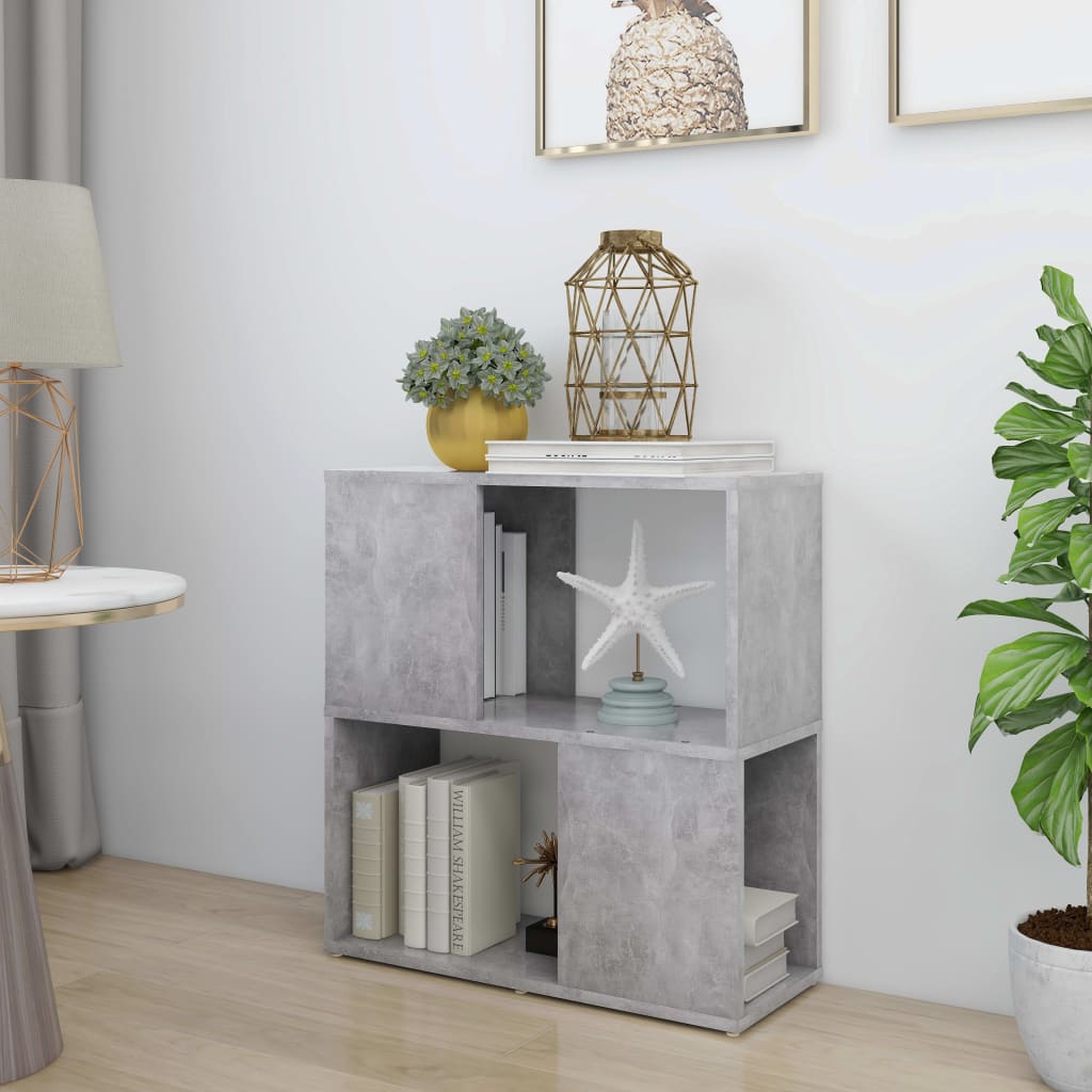 Estante 60x24x63 cm contraplacado cinzento-cimento