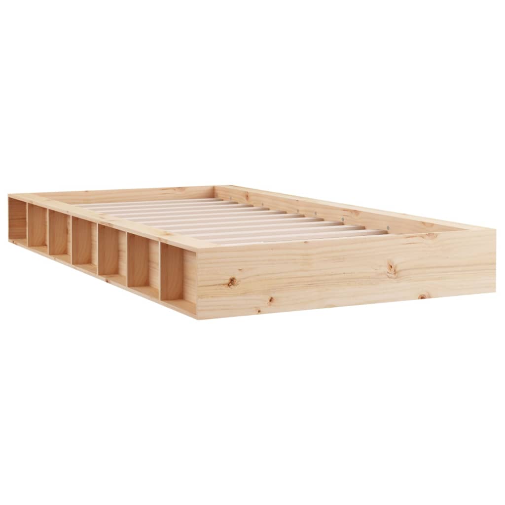 Estrutura de cama solteiro 90x190 cm madeira maciça