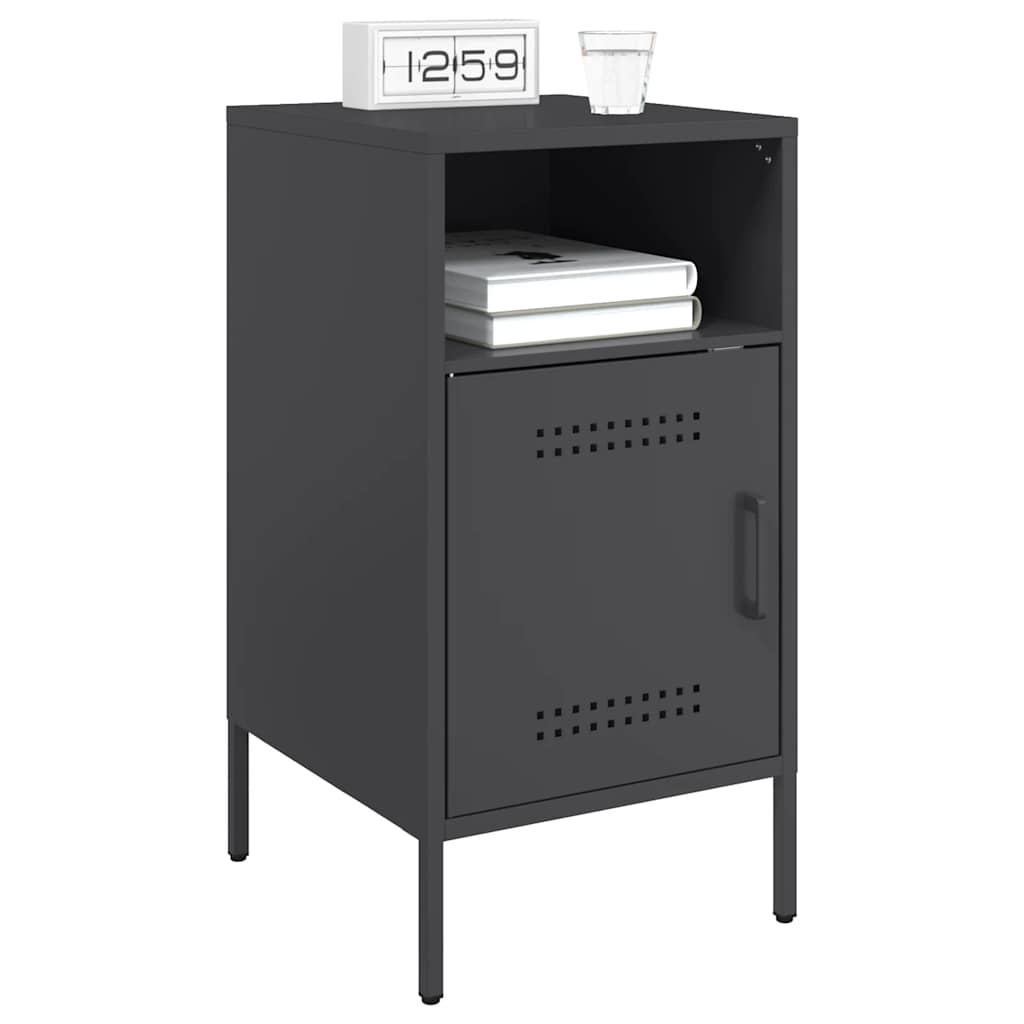 Mesa de cabeceira 36x39x68 cm aço preto