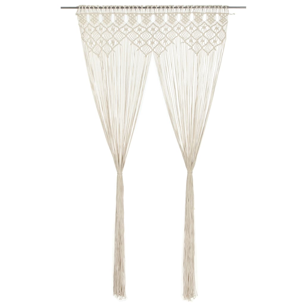 Cortina em macramé 140x240 cm algodão