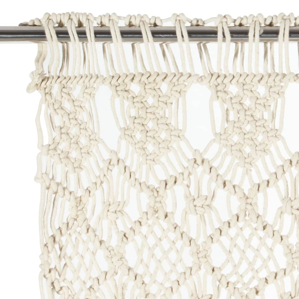 Cortina em macramé 140x240 cm algodão