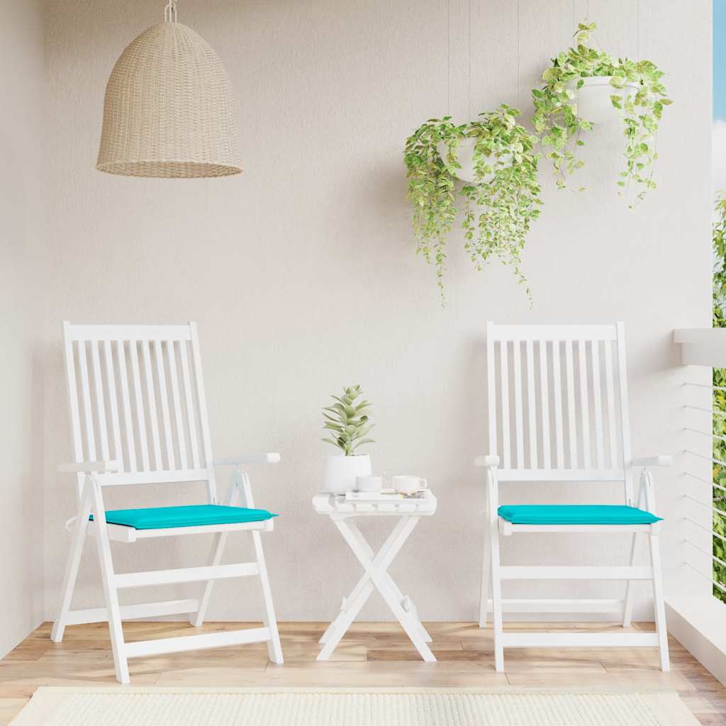Almofadões p/ cadeira 2pcs 50x50x4cm tecido turquesa
