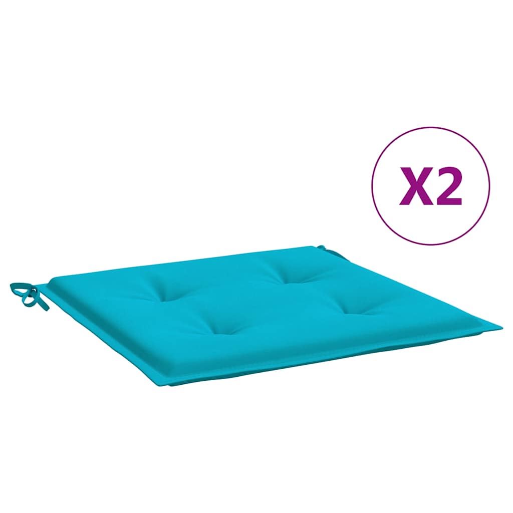 Almofadões p/ cadeira 2pcs 50x50x4cm tecido turquesa