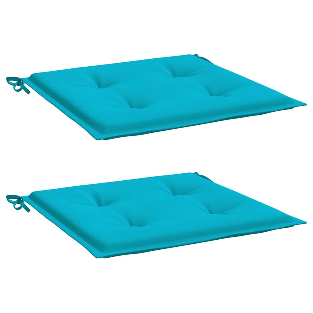 Almofadões p/ cadeira 2pcs 50x50x4cm tecido turquesa