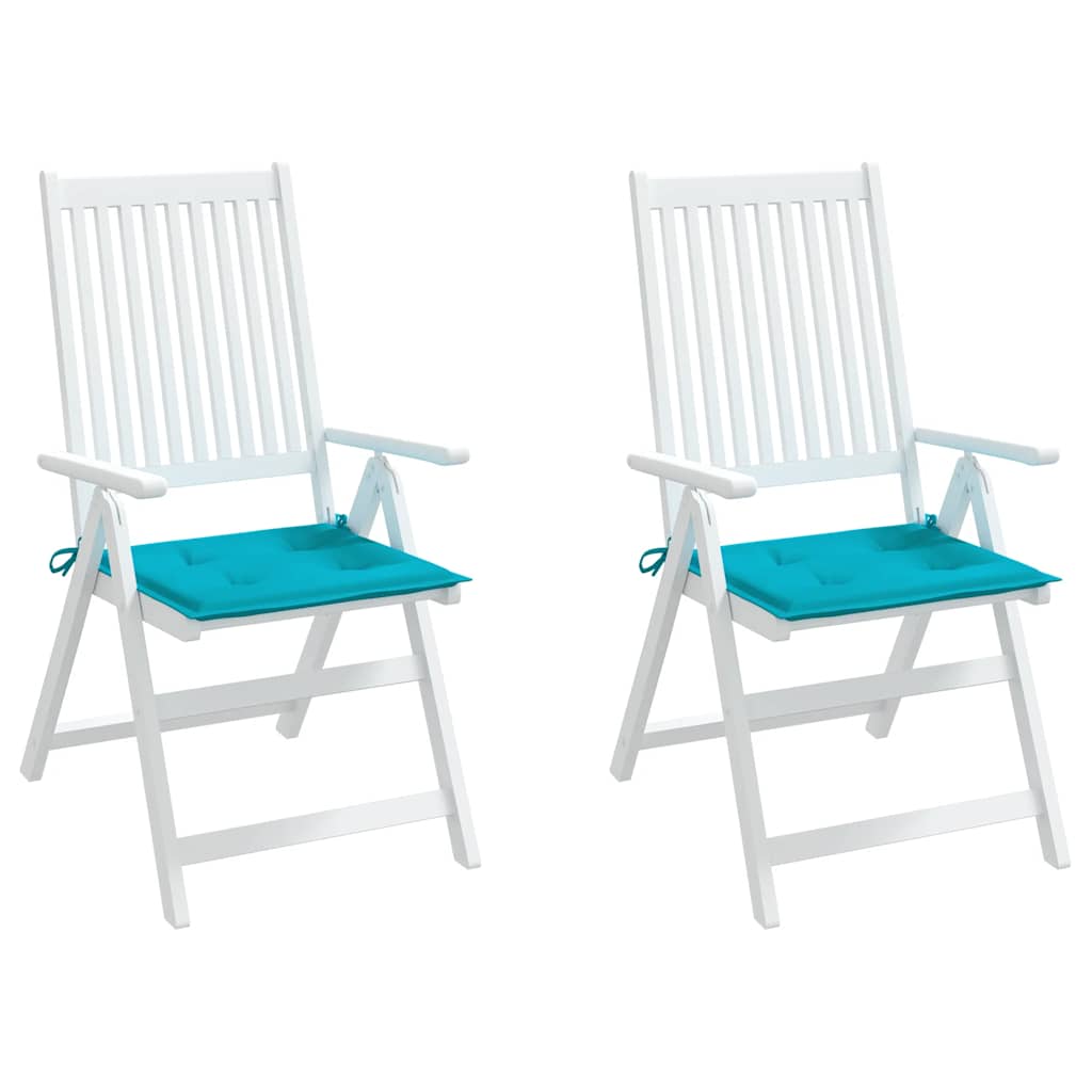 Almofadões p/ cadeira 2pcs 50x50x4cm tecido turquesa