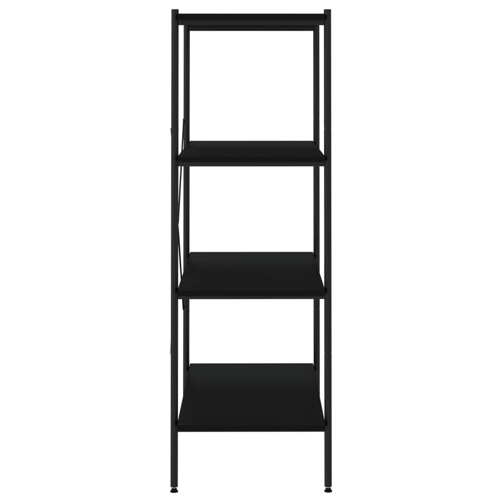 Unidade com 4 prateleiras 80x40x130 cm preto