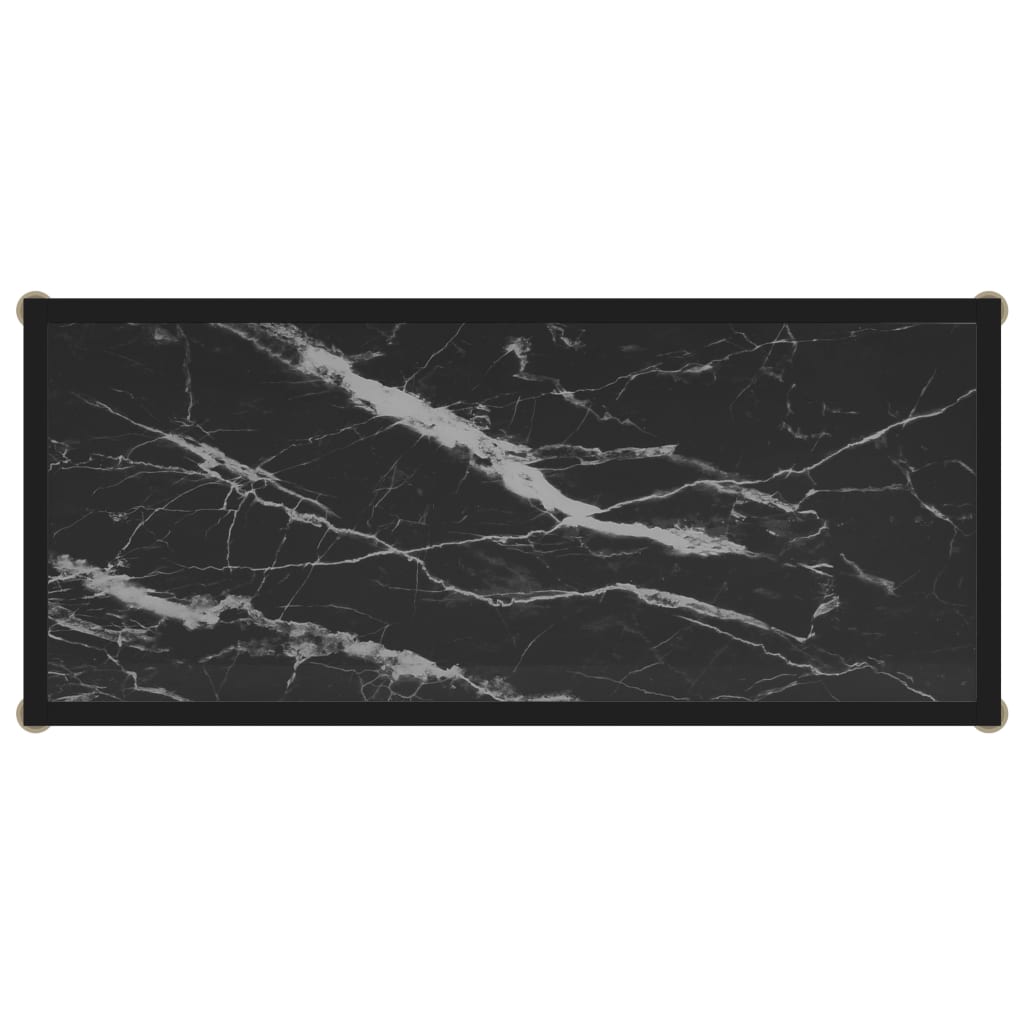 Mesa consola 80x35x75 cm vidro temperado preto