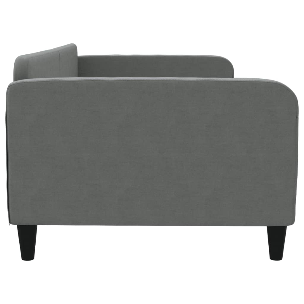 Sofá-cama 100x190 cm tecido cinzento-escuro