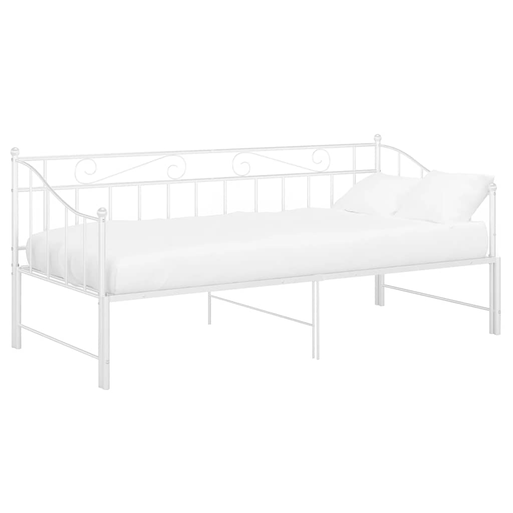 Estrutura sofá-cama de puxar 90x200 cm metal branco