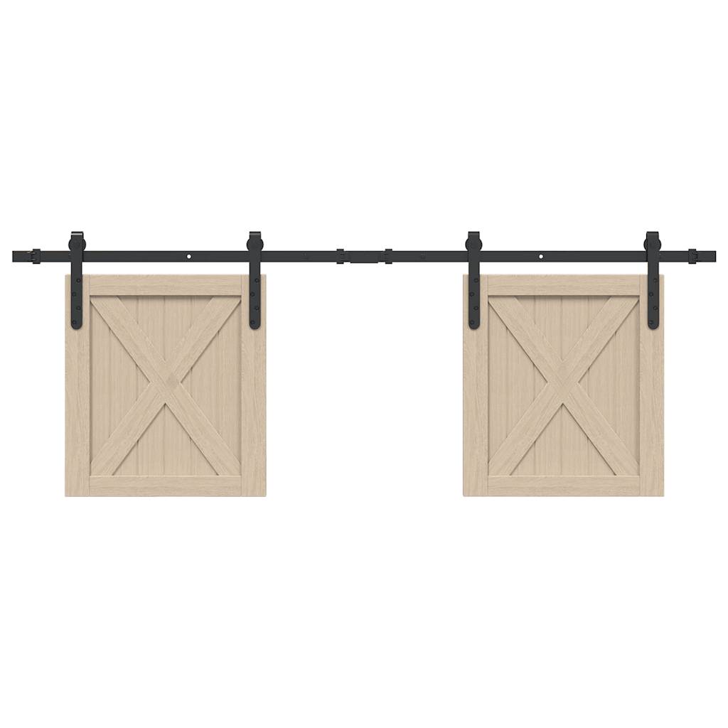 Kit p/ porta de armário deslizante 152 cm aço carbono
