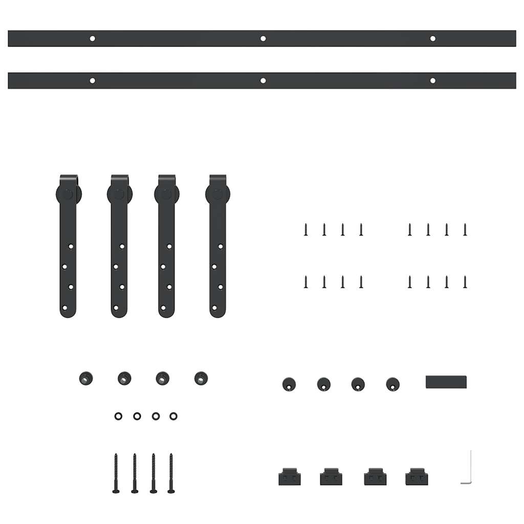 Kit p/ porta de armário deslizante 152 cm aço carbono