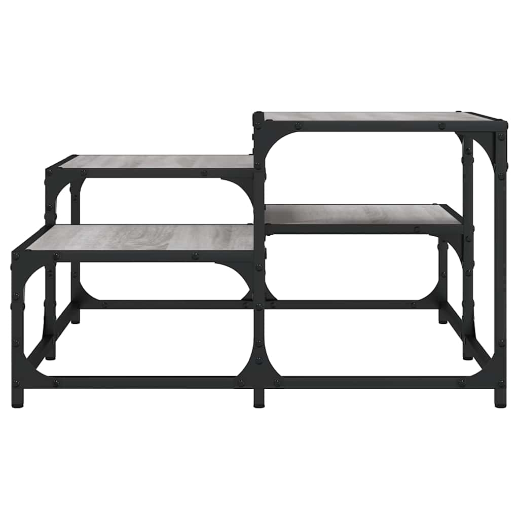 Mesa de centro 68x68x40 cm derivados de madeira cinzento sonoma