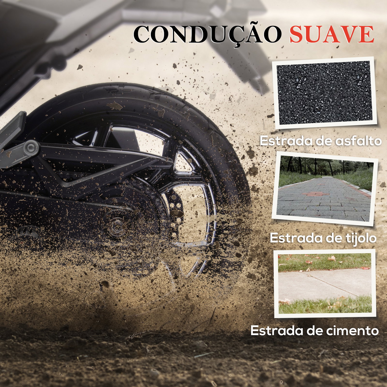 Moto elétrica para crianças de 3-6 anos com licença honda com USB mp3 luz LED e velocidade 3 km/h carga 30 kg vermelho