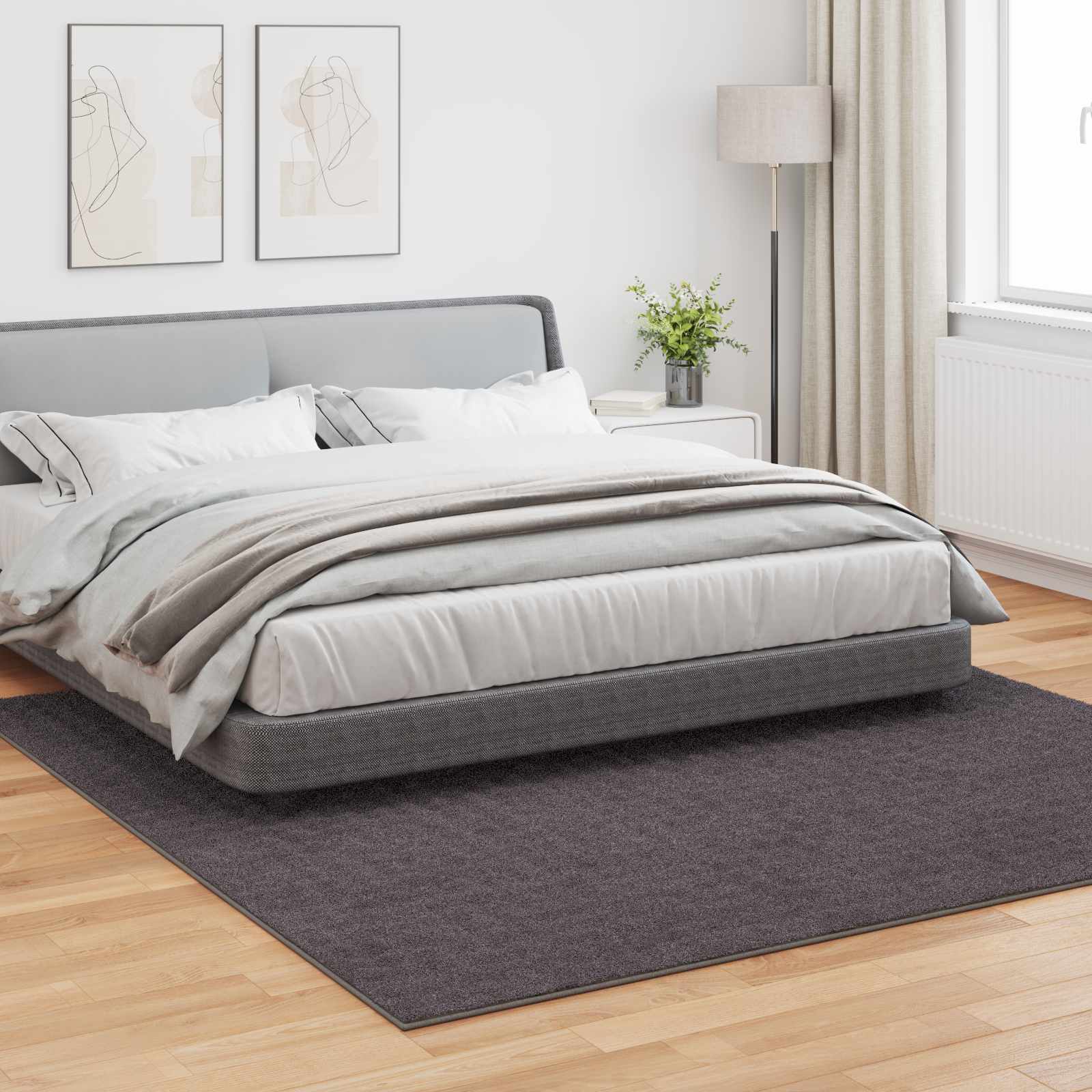 Tapetes de área quadrado sirolo antracite 240 x 240 cm