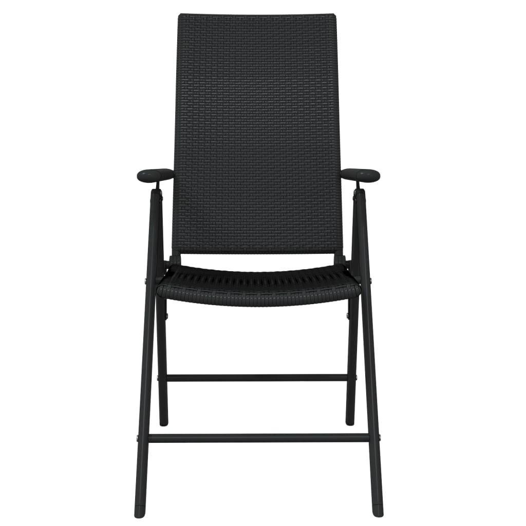 5 Pcs conjunto de jantar para jardim preto