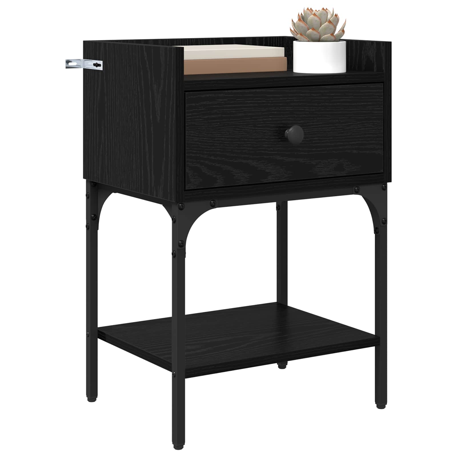 Mesa-de-cabeceira carvalho preto 40 x 29 x 60 cm