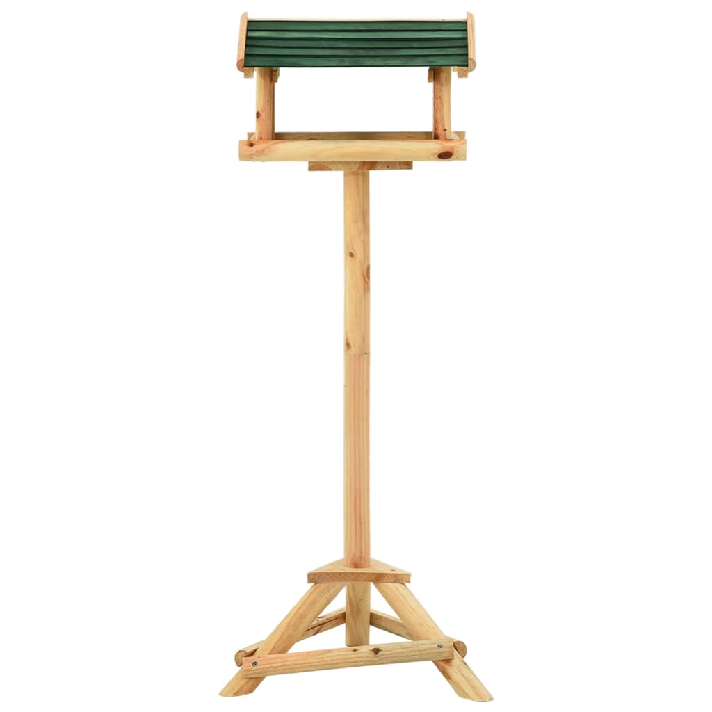 Comedouro de pássaros com suporte 37x28x100 cm abeto maciço
