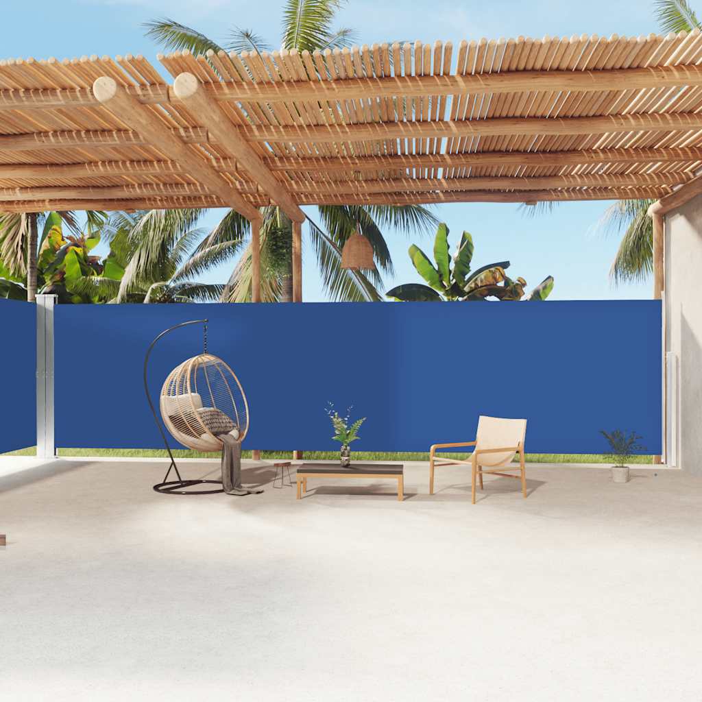 Toldo lateral retrátil 200x1200 cm azul