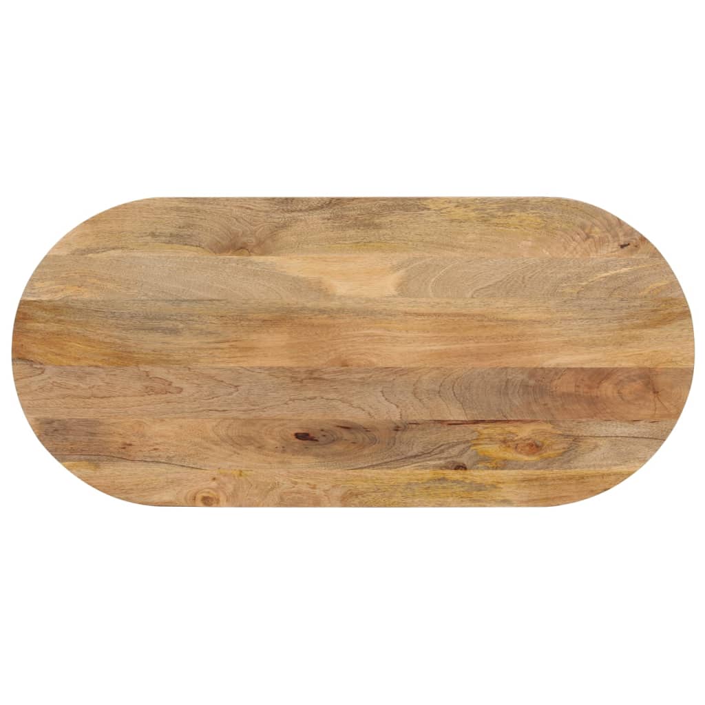 Tampo de mesa oval 120x60x3,8 cm madeira de mangueira maciça