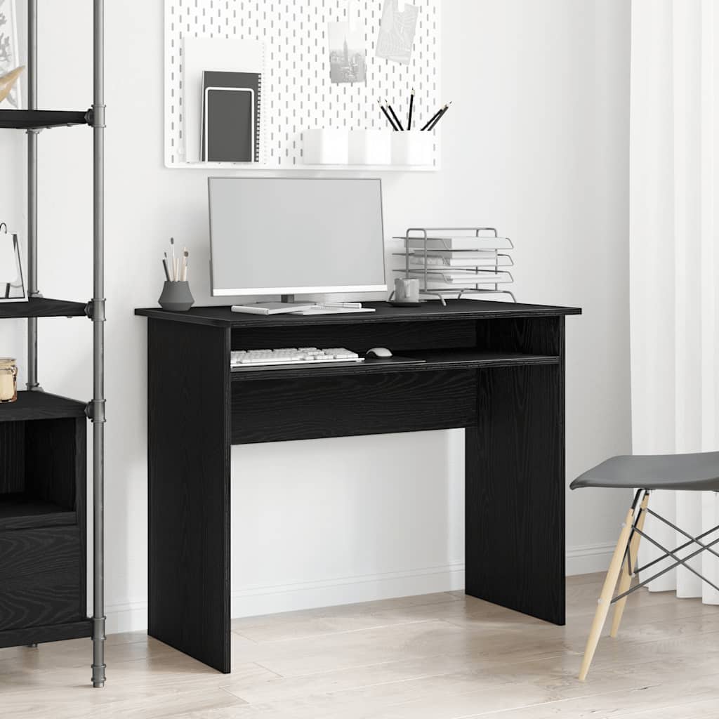 Mesa em carvalho preto, 90x50x74 cm, madeira engenheirada