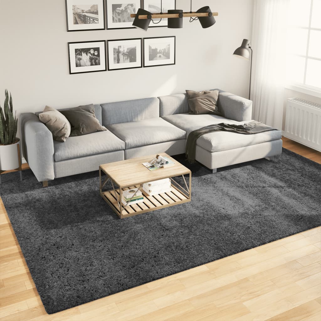 Tapete de pelo curto oviedo 240x340 cm antracite