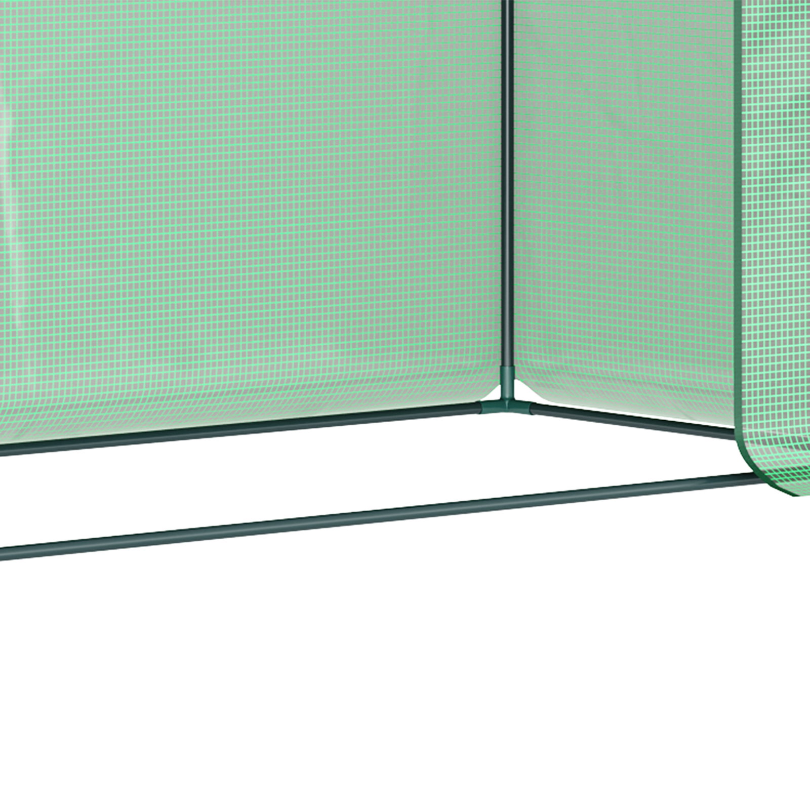 Estufa de Jardim Pequena Estufa de Exterior com Janelas e Estrutura de Aço Estufa de Cultivo 200x76x168 cm Verde