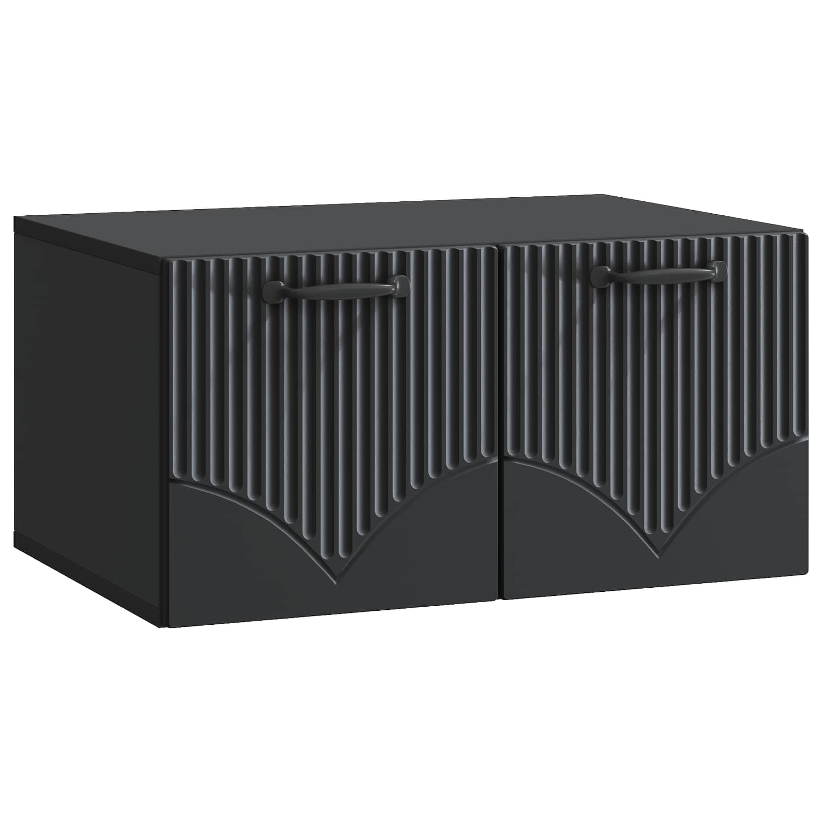 Gabinete de TV de parede preto 59,5 x 41 x 30 cm