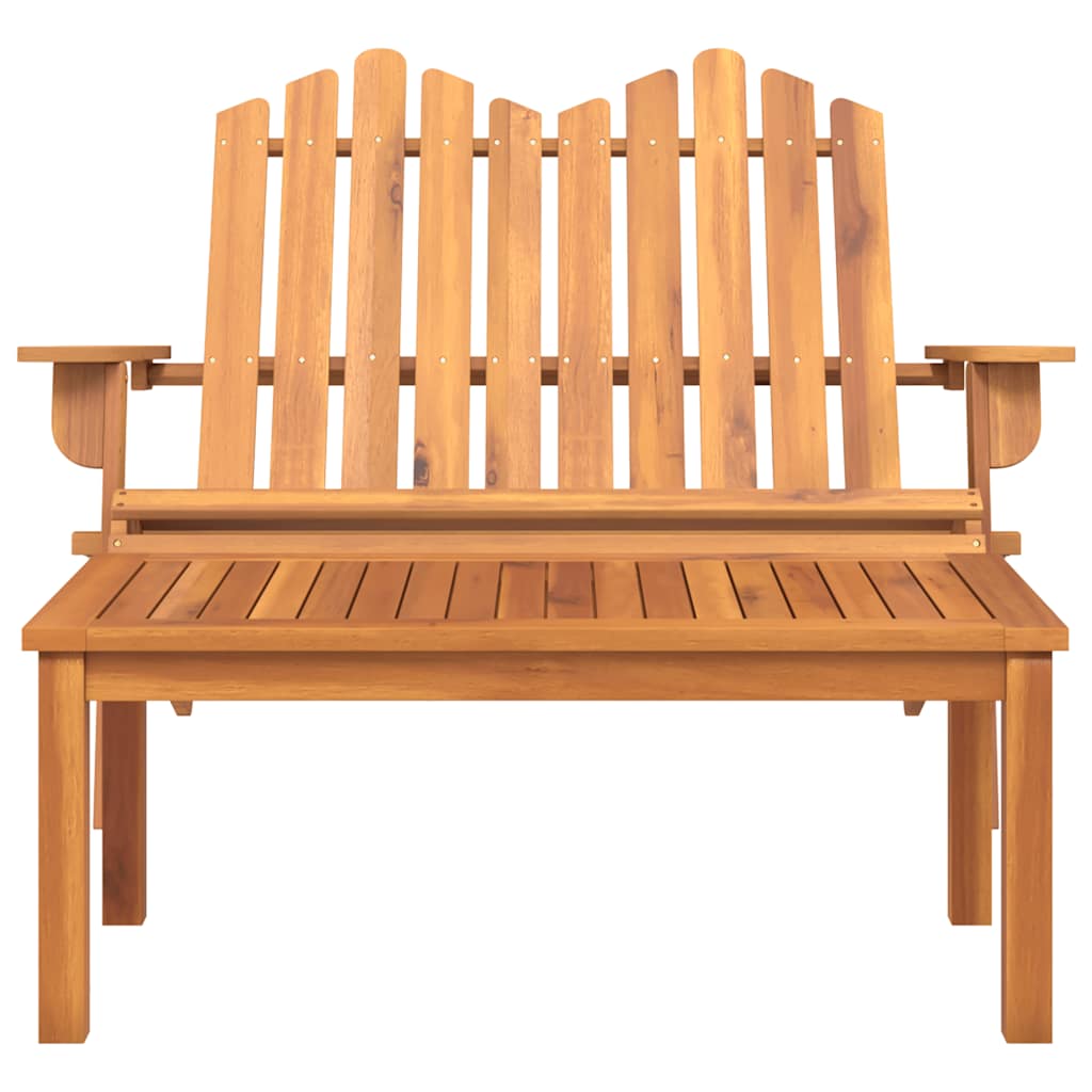 Conjunto lounge de jardim adirondack 2pcs acácia maciça