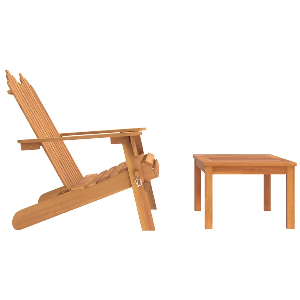 Conjunto lounge de jardim adirondack 2pcs acácia maciça
