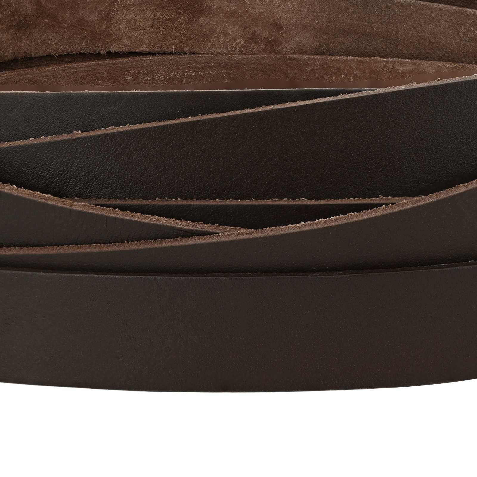 Pulseira de couro marrom escuro 1000 x 1,5 cm couro